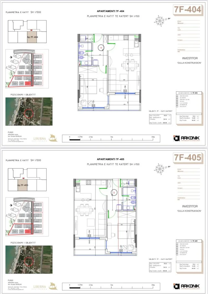 Golem, shitet apartament 1+1+Ballkon Kati 4, 70 m² (Golem)