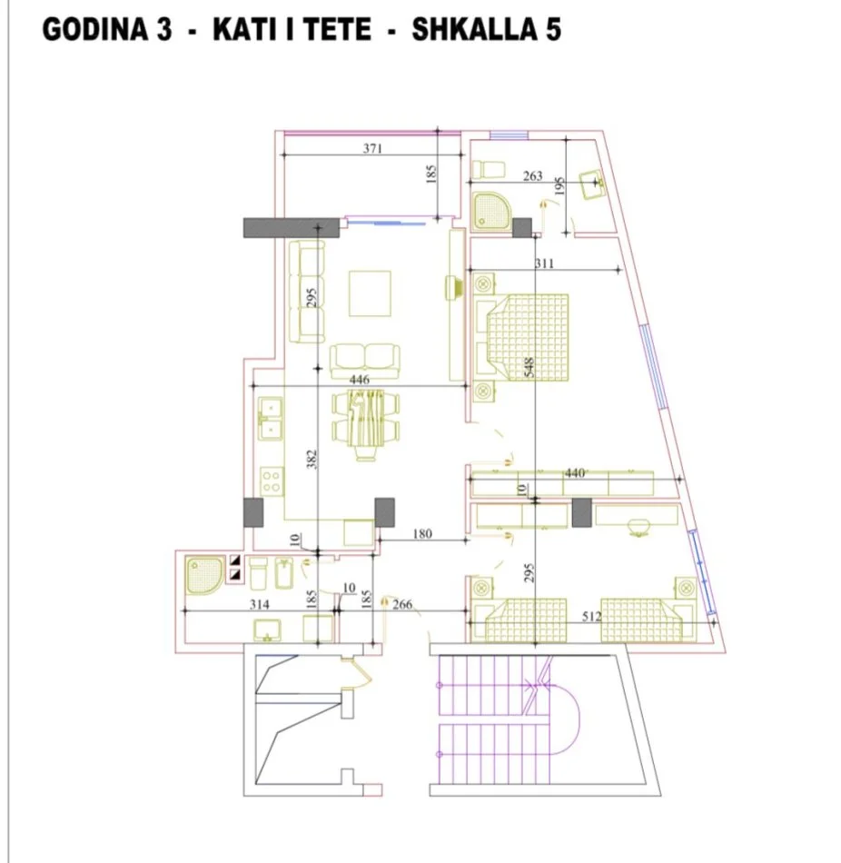 Tirane, shitet apartament 2+1 Kati 8, 106 m² 125.000 € (Fratari, Astir)
