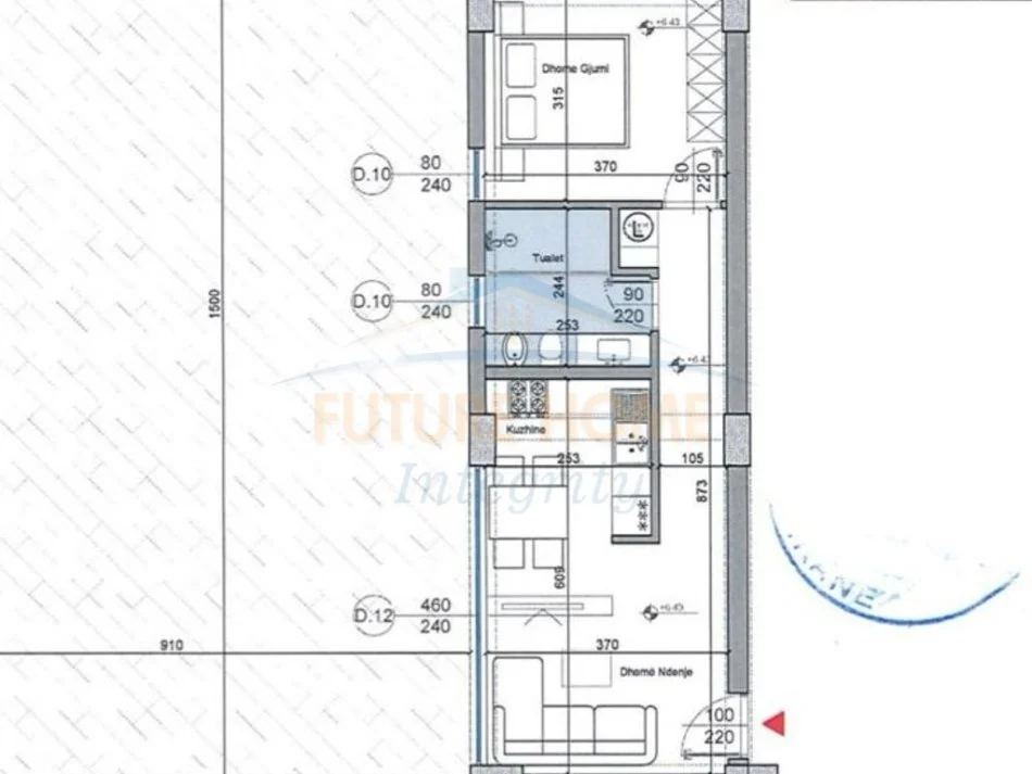 Durres, shitet apartament 1+1 Kati 1, 61 m² 214.500 € (Durres Turquoise Marina)