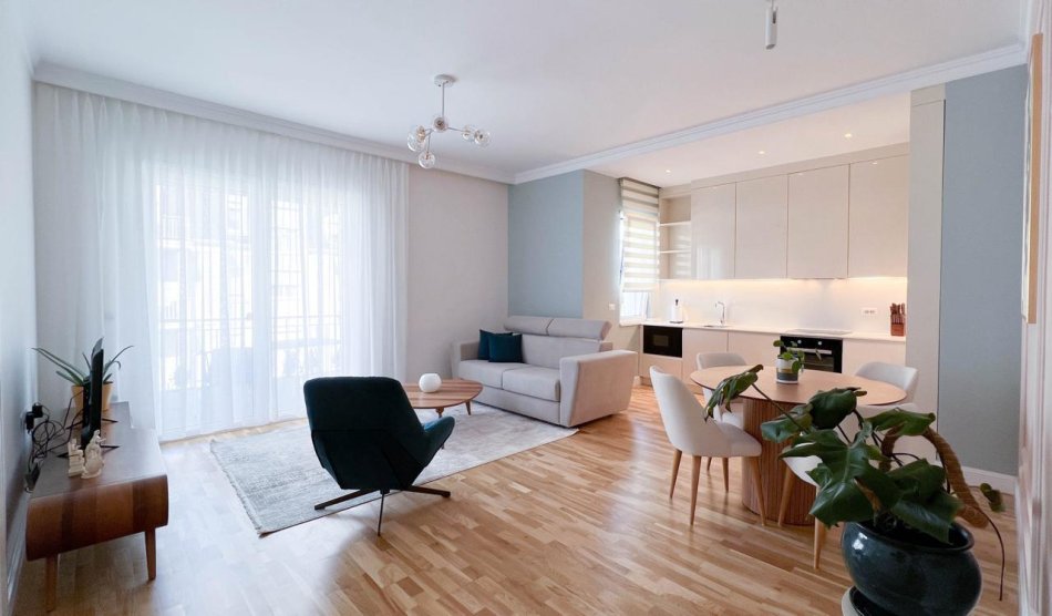 Tirane, jepet me qera apartament 1+1 Kati 2, 70 m² 1.200 € (Joy rezidence TEG)