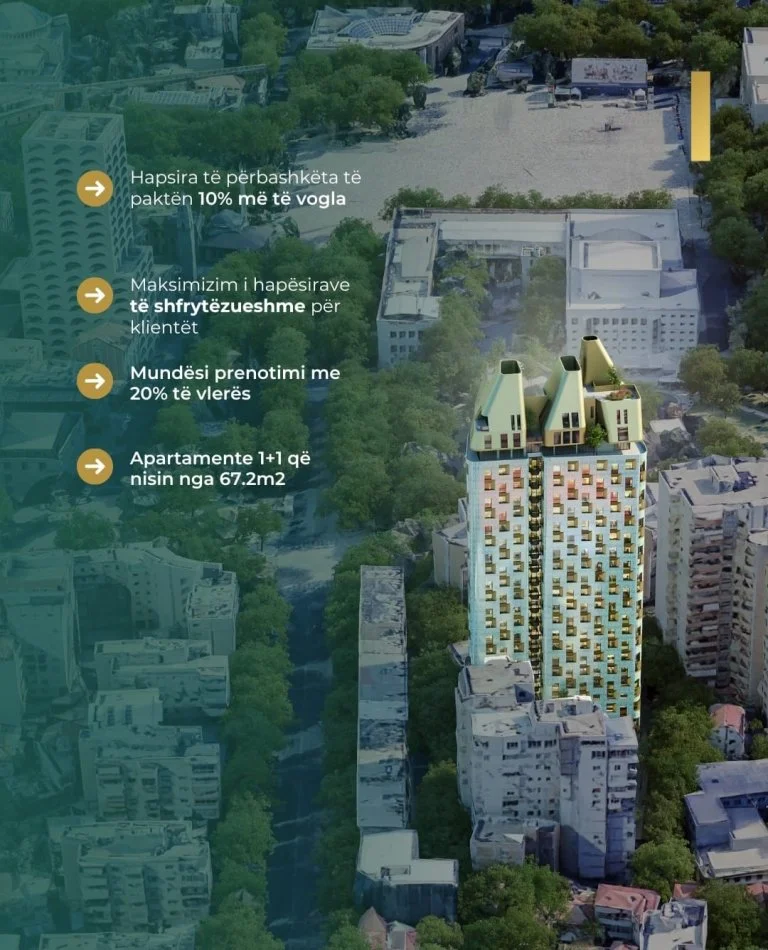 Tirane, shitet apartament 1+1 Kati 8, 72 m² 220.000 € (PAZARI I RI)