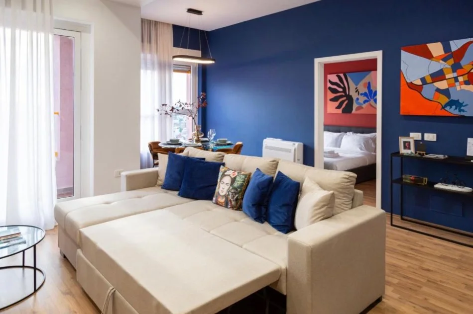 Tirane, jap me qera apartament 1+1+Ballkon Kati 5, 60 m² 500 € (rruga pasho hysa)