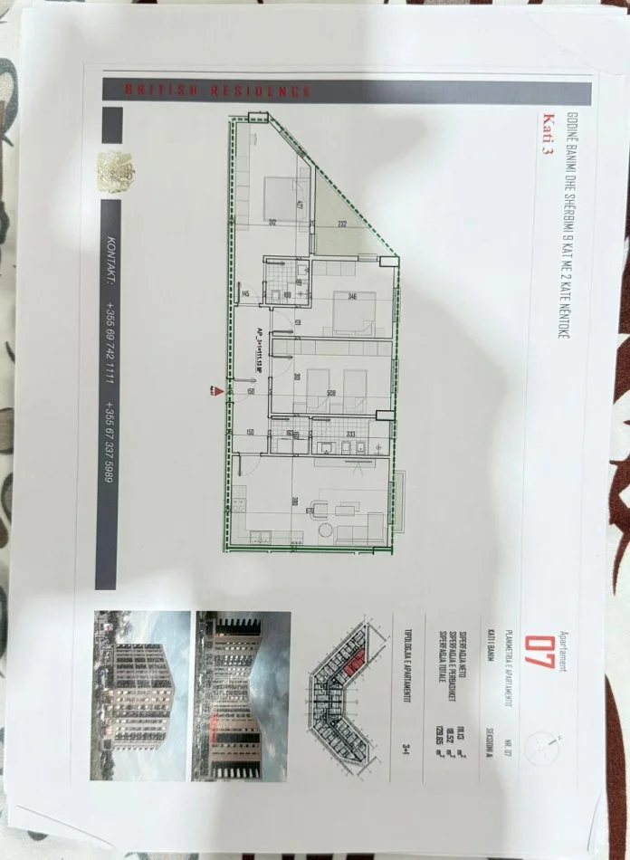 Tirane, shitet apartament 3+1+Aneks+Ballkon Kati 1, 130 m² (Paskuqan)