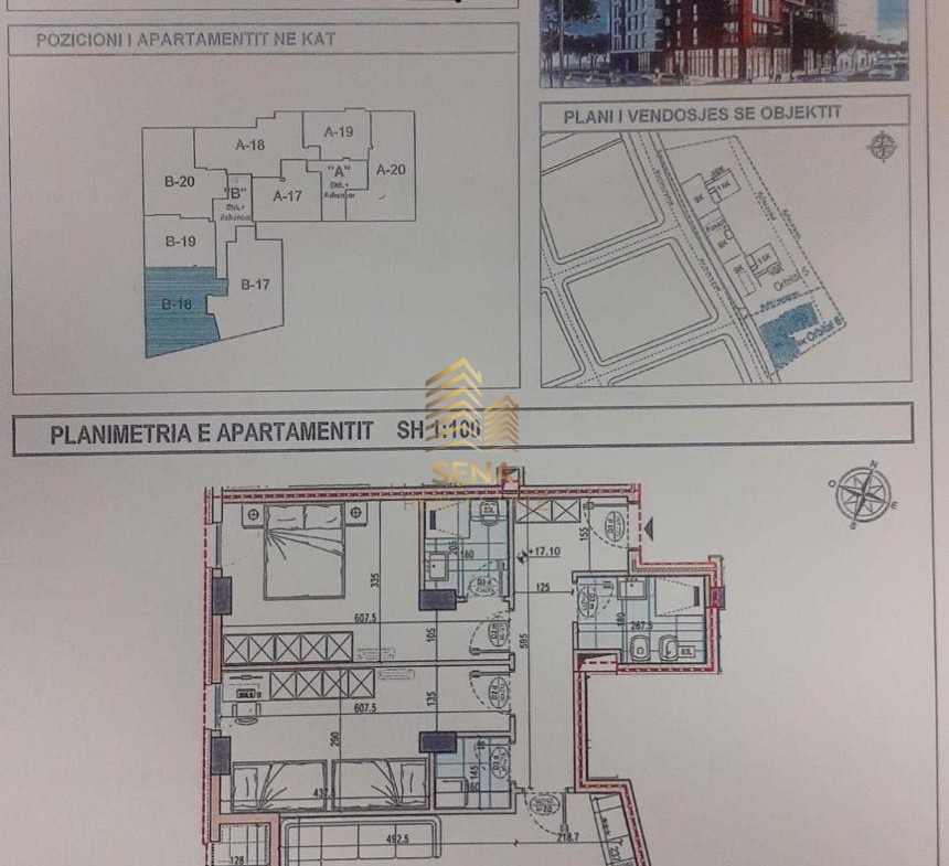 Tirane, shitet apartament 2+1+Ballkon Kati 5, 98 m² 180.800 € (Rruga Petrela)