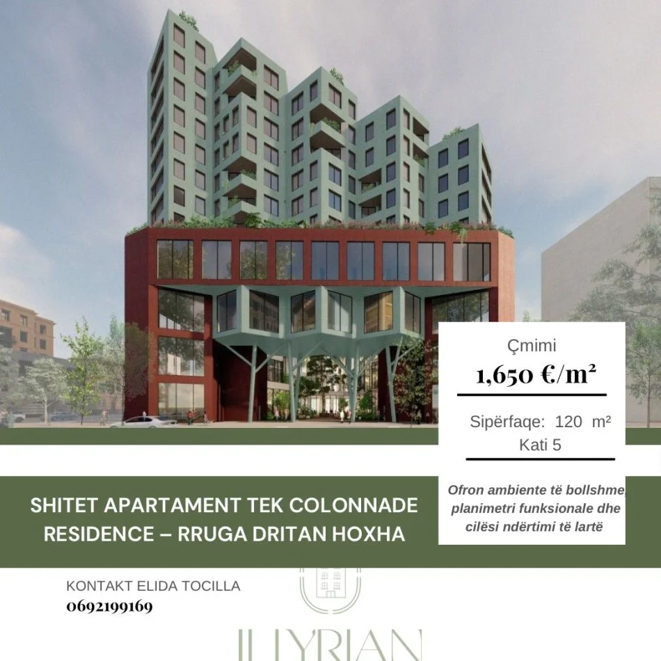 Tirane, shitet apartament 2+1 Kati 5, 120 m² 198.000 € (Dritan Hoxha)