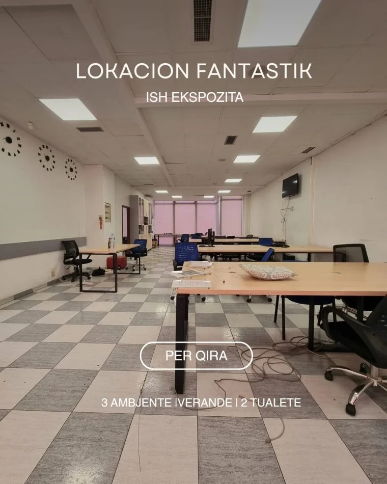 Tirane, jepet me qera zyre Kati 2, 184 m² 1.200 € (Ish Ekspozita)