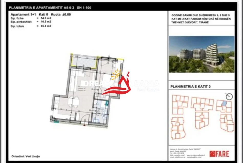 Tirane, shitet apartament 1+1 Kati 1, 65 m² 75.325 € (paskuqan)