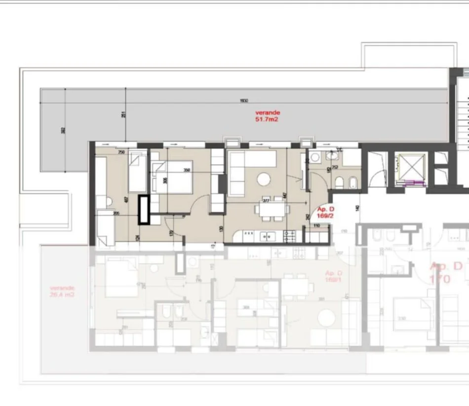 Tirane, shitet apartament 2+1+Ballkon Kati 4, 77 m² 93.000 € (Univers City)