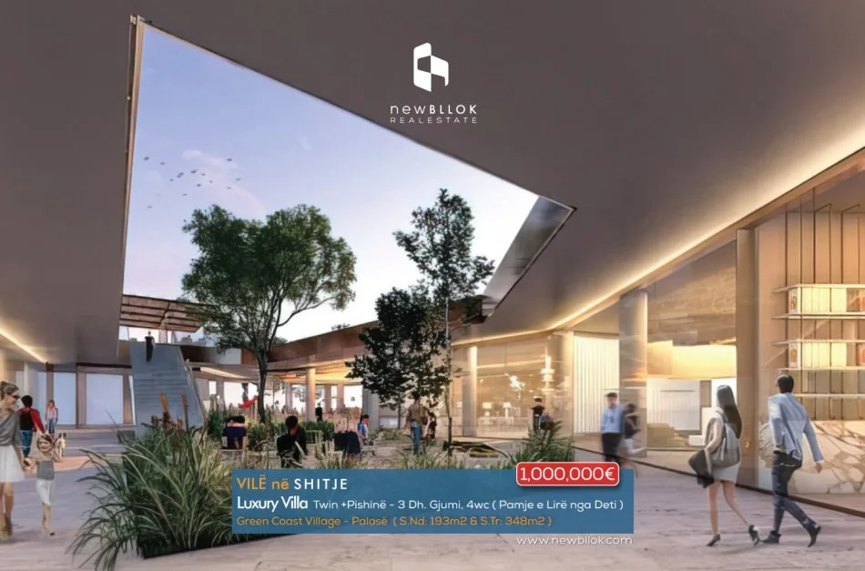 🌊SHITET : VILË TWIN GREEN COAST II 📍193m² Ndërtim & 348m² Truall + Pishinë 🏝 Fiks te Salt/ Ultra Pamje nga Deti 🌅