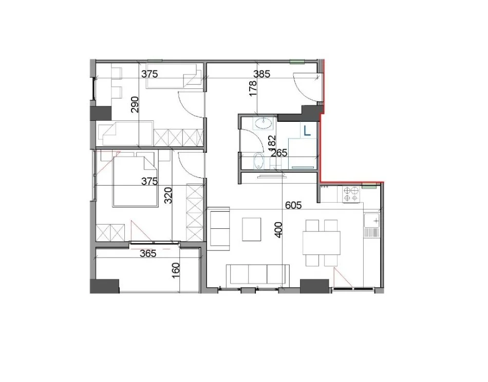 Tirane, shitet apartament 2+1+Ballkon Kati 2, 88 m² 145.365 € 