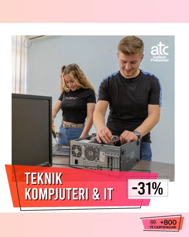 Tiranë, Ofrojmë Kurse Profesionale Njëvjeçare në Institutin Profesional ATC