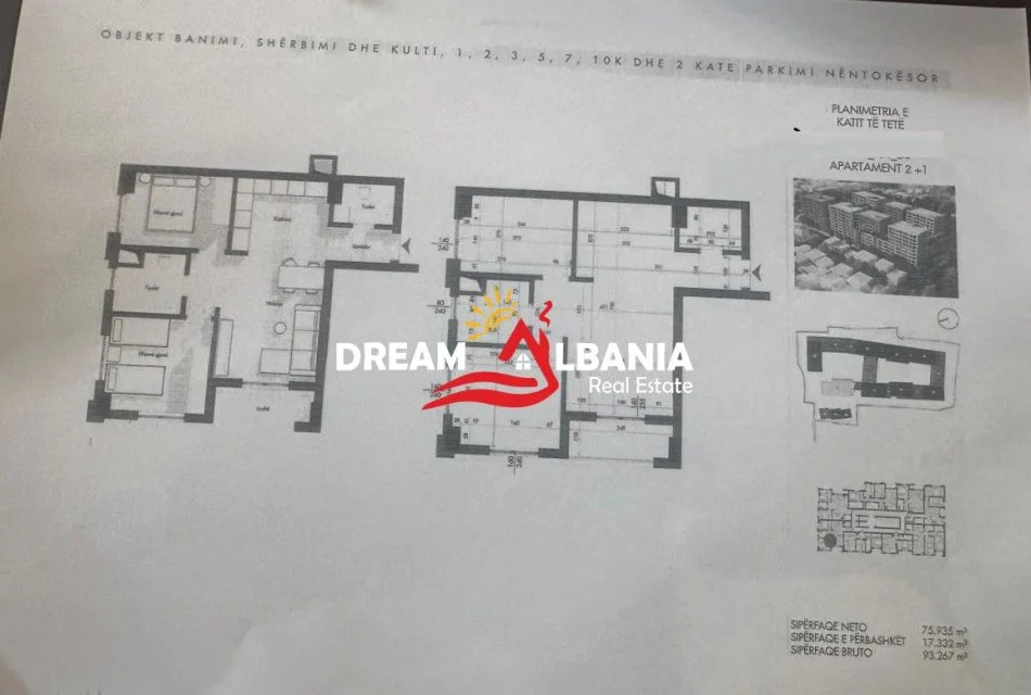 Tirane, shitet apartament 2+1 , 93 m² 139.750 € (ne nje prej komplekseve me prestigjoze ne zonen e Porcelanit)