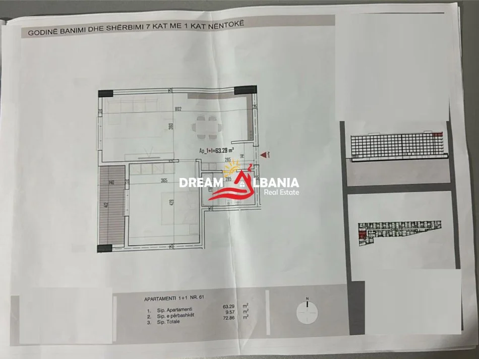 Tirane, shitet apartament 1+1 Kati 6, 72 m² 82.443 € (paskuqan)
