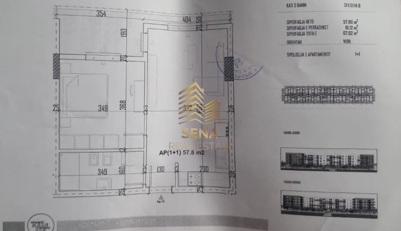 Tirane, shitet apartament 1+1+Ballkon Kati 3, 68 m² 59.000 € (Rruga Taulanete)
