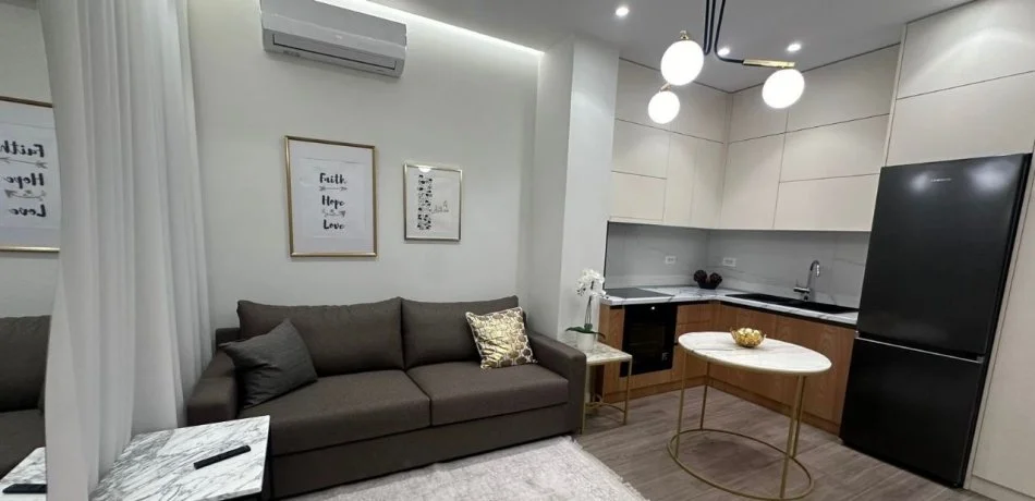 Tirane, jepet me qera apartament 1+1 Kati 8, 50 m² 620 € (Rruga Karl Gega)