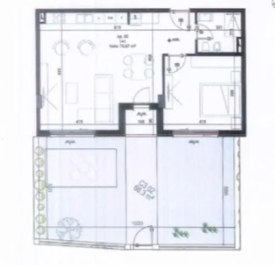 Tirane, shitet apartament 1+1 Kati 0, 86 m² 217.965 € (Mjull Bathore)