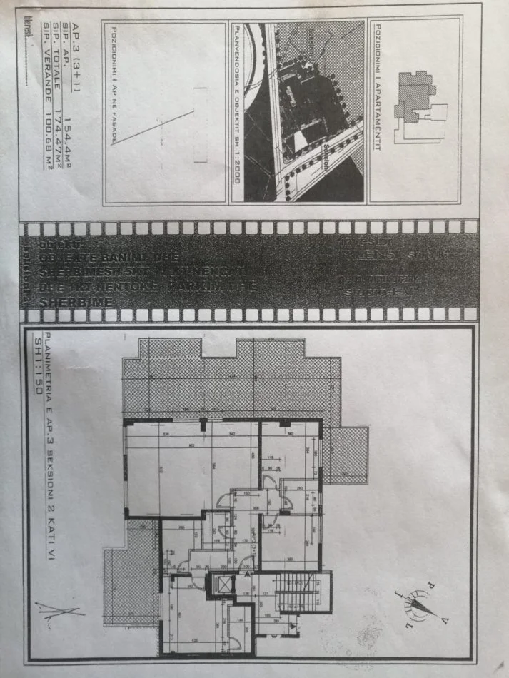 Tirane, shitet apartament+verande | Penthouse 3+1+Aneks+Ballkon Kati 6, 275 m² 336.000 € (Rruga Shefqet Kuka)