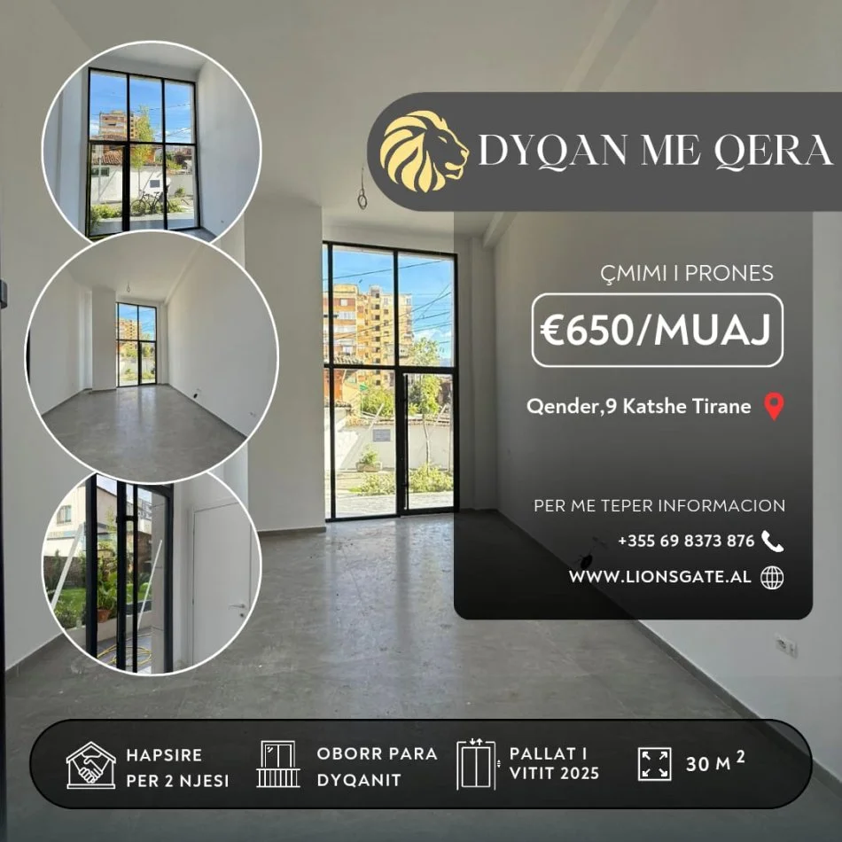 Tirane, jepet me qera dyqan Kati 0, 30 m² 650 € (9 kateshet)