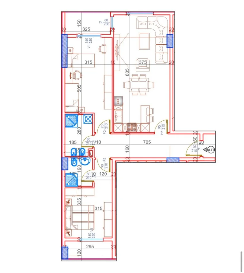 Tirane, shitet apartament 2+1 Kati 4, 118 m² 105.900 € (Kamez)