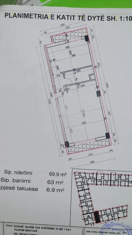 Tirane, shitet apartament 1+1 Kati 2, 69 m² 167.000 € (Pranë Crystal Center)