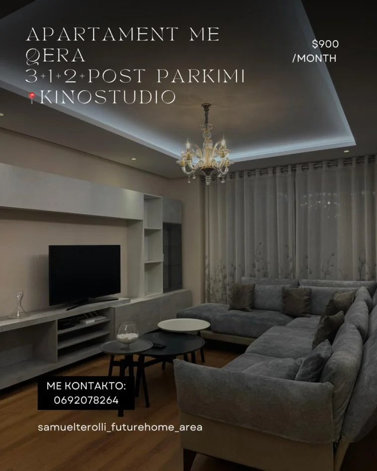 Tirane, jepet me qera apartament 3+1+Ballkon Kati 3, 120 m² 900 € (ministria e kultures)