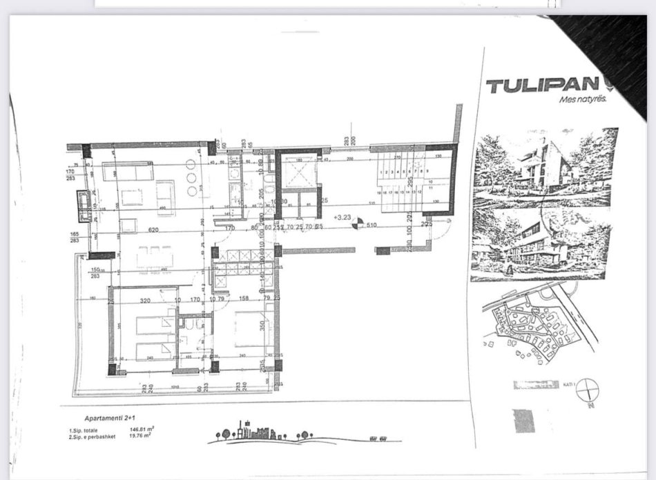 Tirane, shitet apartament 2+1 Kati 1, 146 m² 286.200 € (TEG)