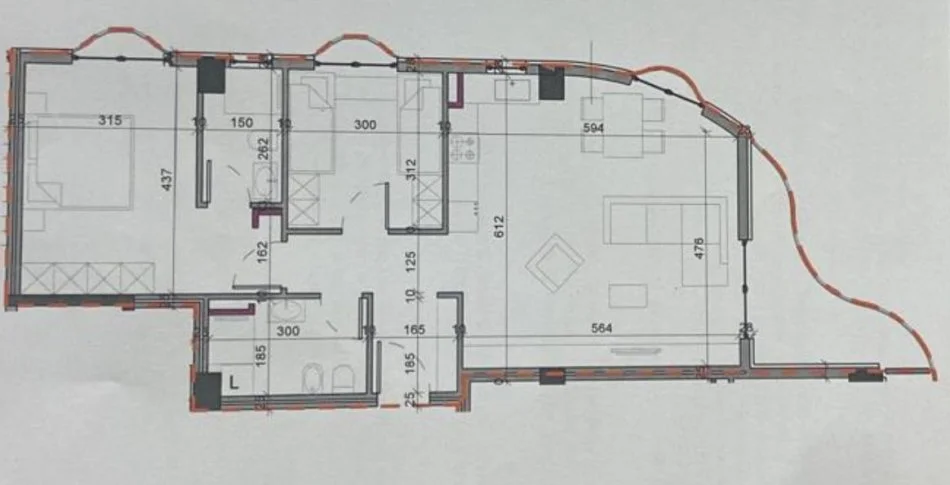 Tirane, shitet apartament 2+1 Kati 6, 112 m² 134.640 € (Rruga Paskuqan)