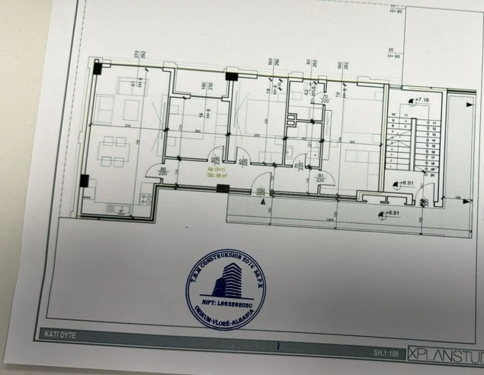 Tirane, shitet apartament 3+1 Kati 3, 111 m² 320.000 € (RRUGA E KAVAJES)