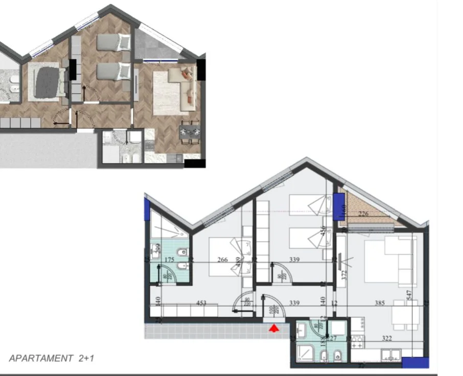 Tirane, shitet apartament 2+1 Kati 8, 97 m² 170.200 € (Dritan Hoxha)