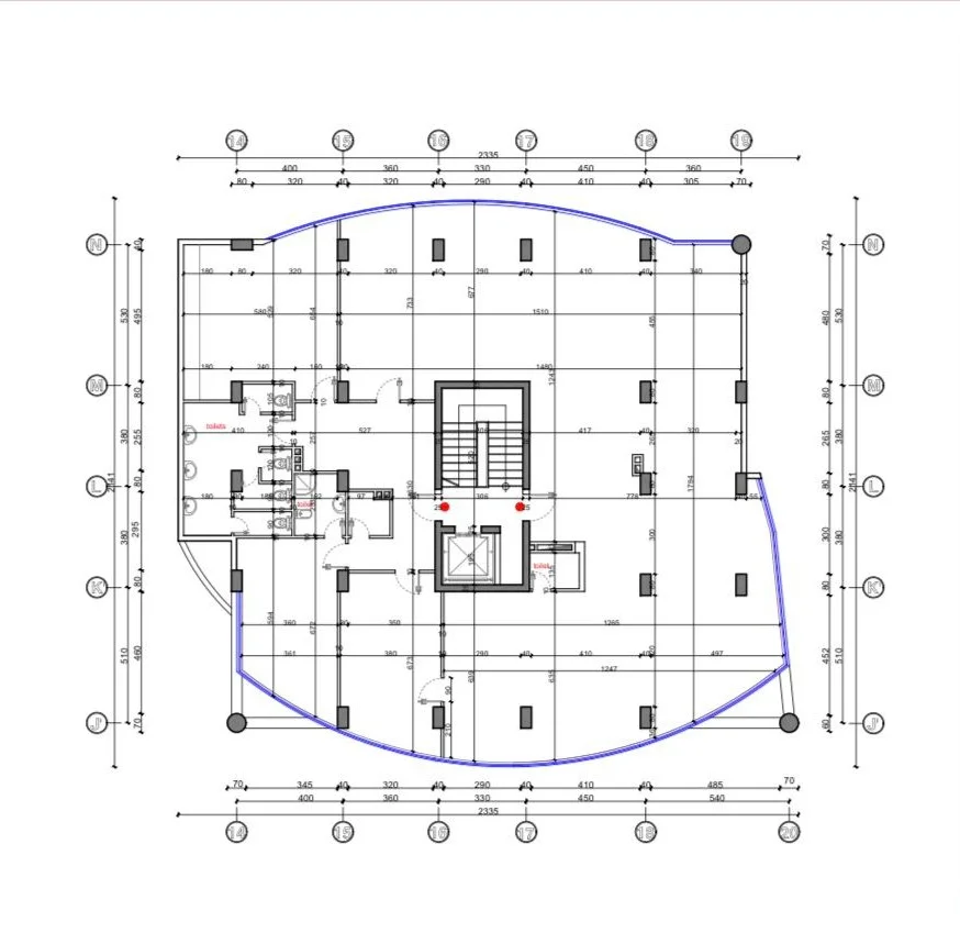 Tirane, jepet me qera zyre Kati 7&8, 840 m² 6.800 € (STACIONI TRENIT)