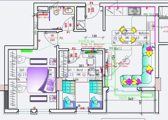 Tirane, jap me qera apartament 2+1 Kati 2, 98 m² 400 € 