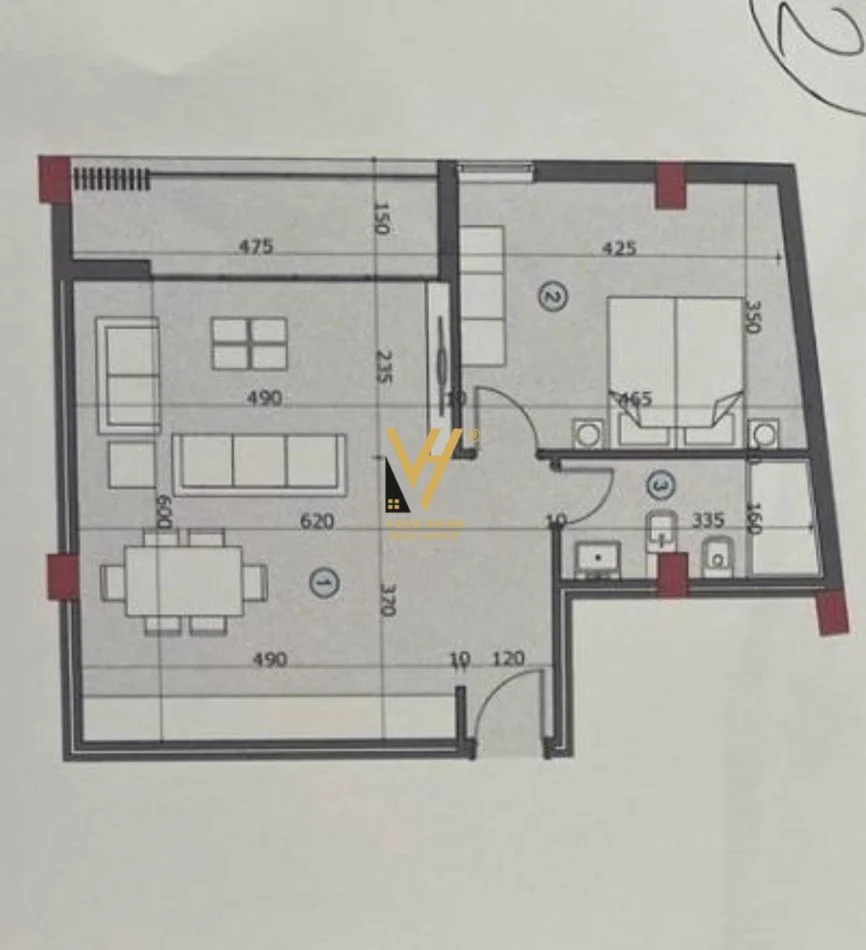 Tirane, shitet apartament 1+1+Ballkon Kati 4, 80 m² 113.000 € (ALI DEMI)