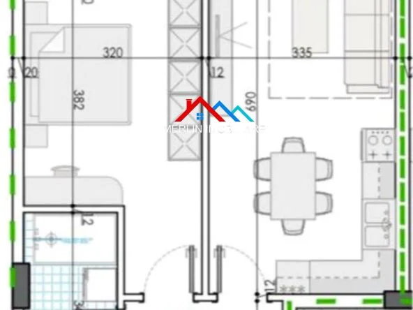 Tirane, shitet apartament 1+1+Ballkon Kati 5, 70 m² 60.000 € (BULEVARDI BLU,KAMEZ)