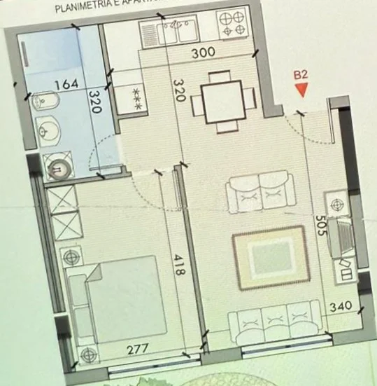 Tirane, shitet apartament 1+1 Kati 1, 56 m² 132.500 € (TEG)