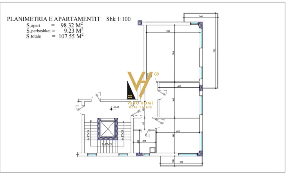 Tirane, shitet apartament 2+1+Ballkon Kati 4, 107 m² 263.500 € (LIQENI I THATE)