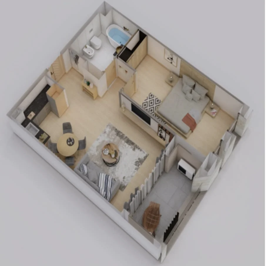 SHITET : 1+1 📍Riverside | Rruga e Kavajes (Perball Delijorgjit) - 🔥Cmim Okazion 1750€/m²🔥 - 140,000€ - Sp.80m² - Kt.2 || Kompleks Modern & Elitar