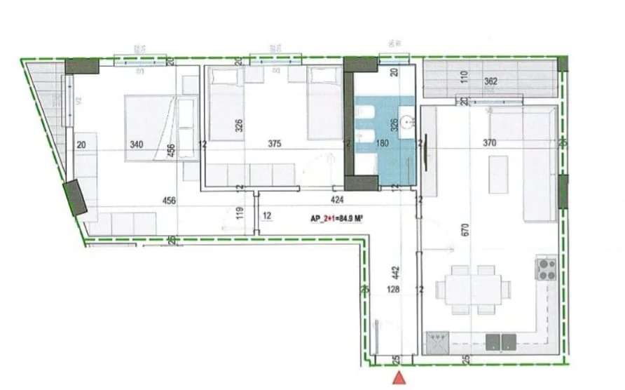 Tirane, shitet apartament 2+1 Kati 2, 98 m² 113.200 € (Paskuqan)
