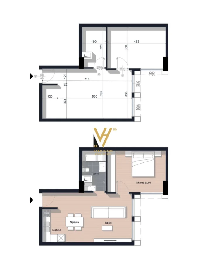 Tirane, shitet apartament 1+1+Ballkon Kati 3, 63 m² 317.000 € (BLLOK)