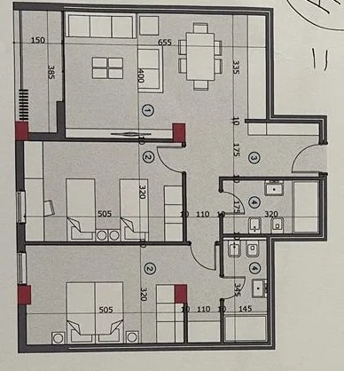 Tirane, shitet apartament 2+1+Ballkon Kati 6, 111 m² 150.000 € (Ali Demi)