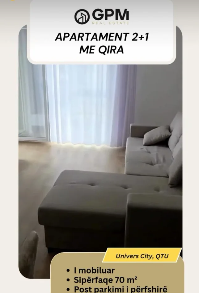 🏡 Jepet me qera Apartament 2+1 – Univers City , 70 m² 500 €