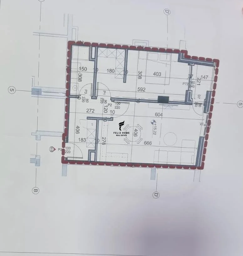 Tirane, shitet apartament 1+1 Kati 5, 79 m² 183.200 € (ISH FUSHA E AVIACIONIT)