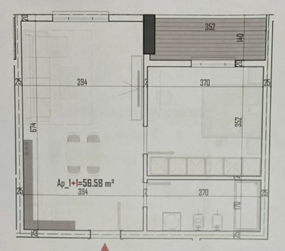 Tirane, shitet apartament 1+1+Aneks+Ballkon Kati 1, 65 m² 74.900 €