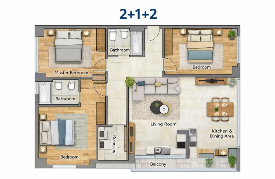 Tirane, shitet apartament 2+1+Ballkon Kati 6, 86 m² 205.000 € (RRUGA E ELBASANIT)