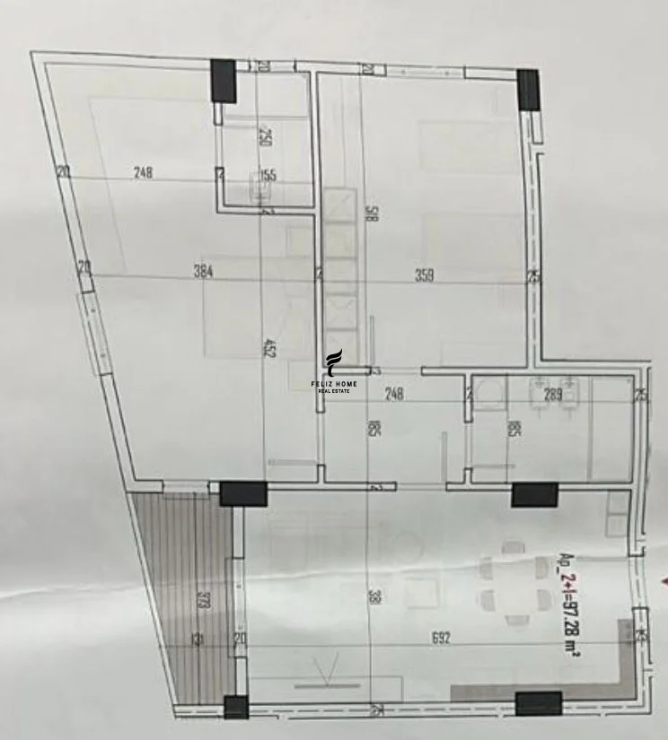 Tirane, shitet apartament 2+1 Kati 7, 97 m² 110.000 € (PAS)