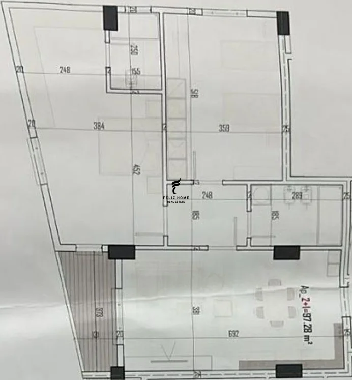 Tirane, shitet apartament 2+1 Kati 7, 97 m² 110.000 € (PAS)