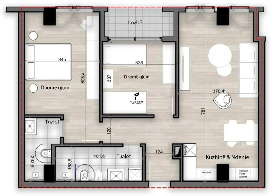 Tirane, shitet apartament 2+1 Kati 1, 112 m² 155.500 € (PORCELAN)
