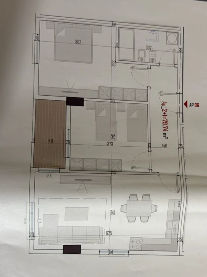 Tirane, shitet apartament 2+1 Kati 3, 92 m² (paskuqan)