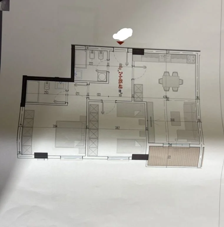 Tirane, shitet apartament 2+1 Kati 5, 101.300 m² 101.300 € (PASKUQAN)