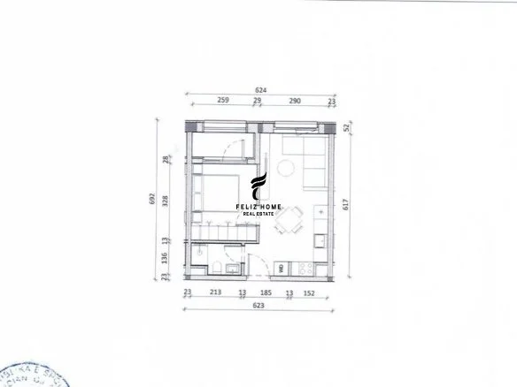 Tirane, shitet apartament 1+1+Ballkon Kati 5, 47 m² 84.000 € (ALI DEMI)