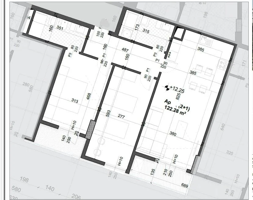 🏠SHITET: 2+1+2📍Ish Fusha e Aviacionit (Mei's Residence) - 190,000€ - K.3 - 123m² - 1550€/m²🔥|| Hapesira te gjelberta dhe Park si pjese e Kompleksit